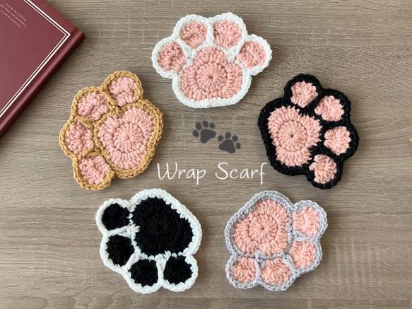 30 Paw Coaster Crochet Patterns Image