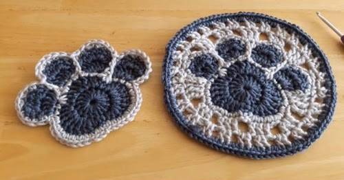 30 Paw Coaster Crochet Patterns Image
