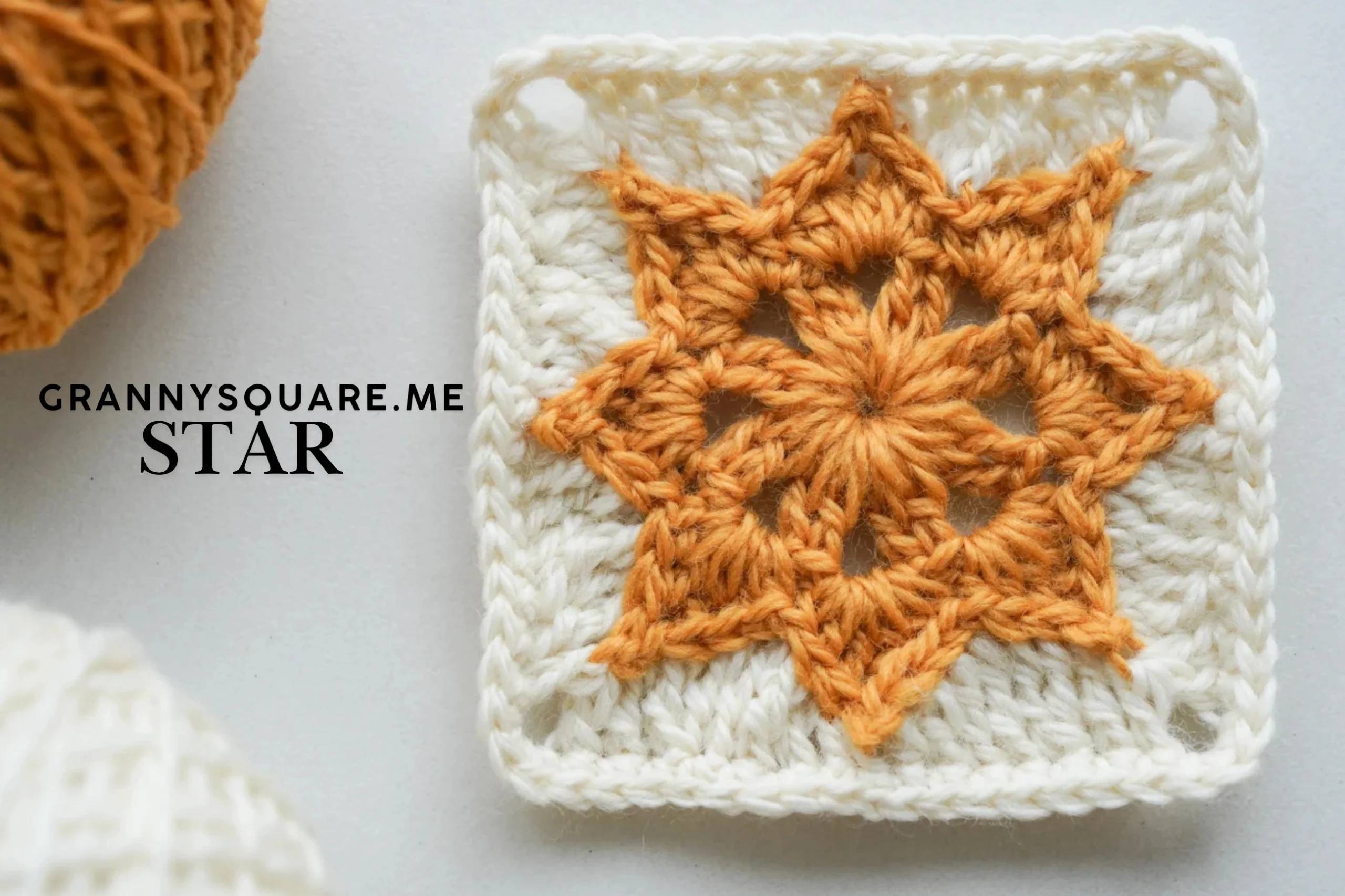 30 Crochet Granny Square Star Patterns Image