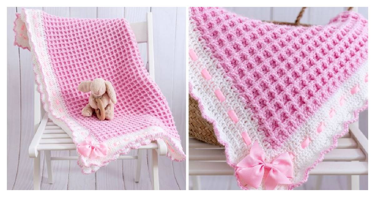 34 Waffle Stitch Crochet Baby Blanket Patterns Image