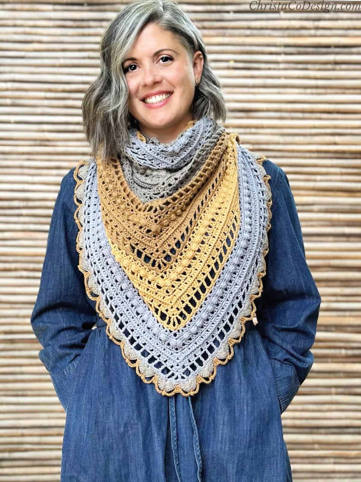 35 Triangle Shawl Crochet Patterns Image