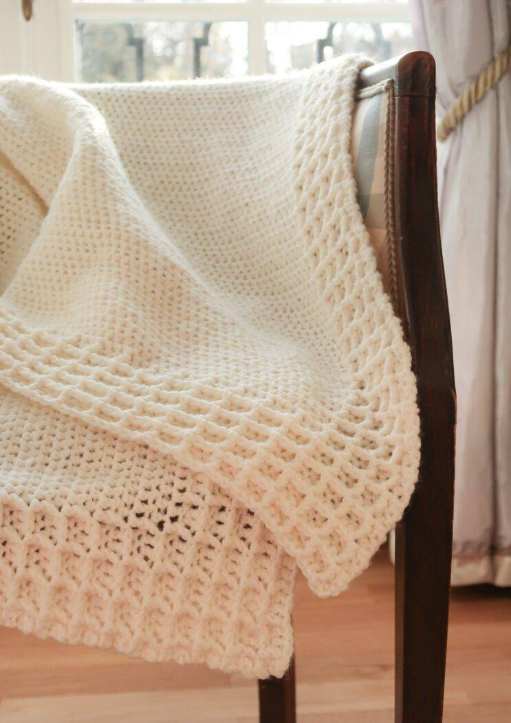 34 Waffle Stitch Crochet Baby Blanket Patterns Image
