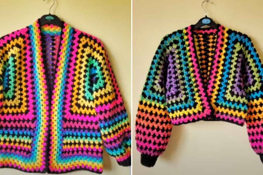 30 Crochet Granny Square Cardigan Patterns Image
