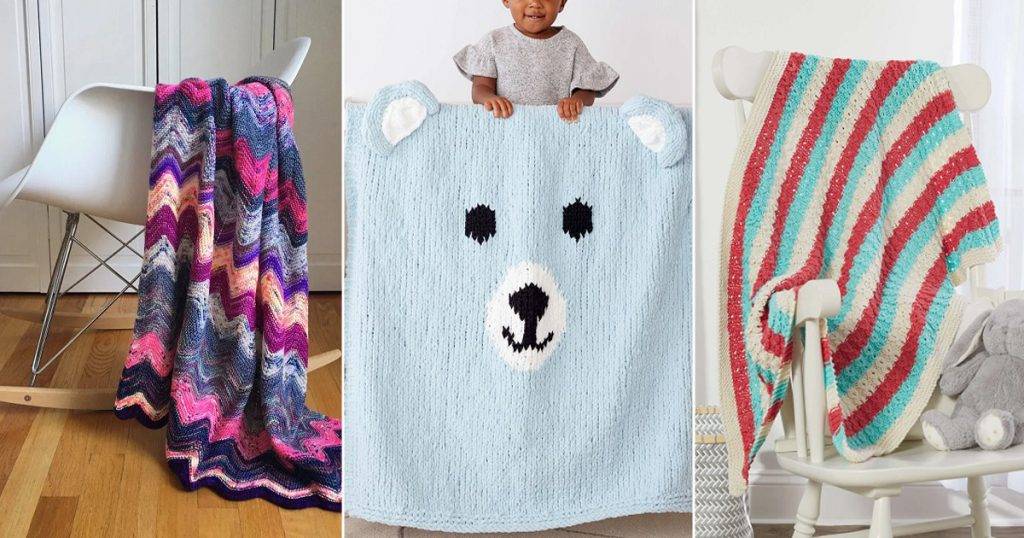 33 DIY Hand Knit Baby Blankets Image