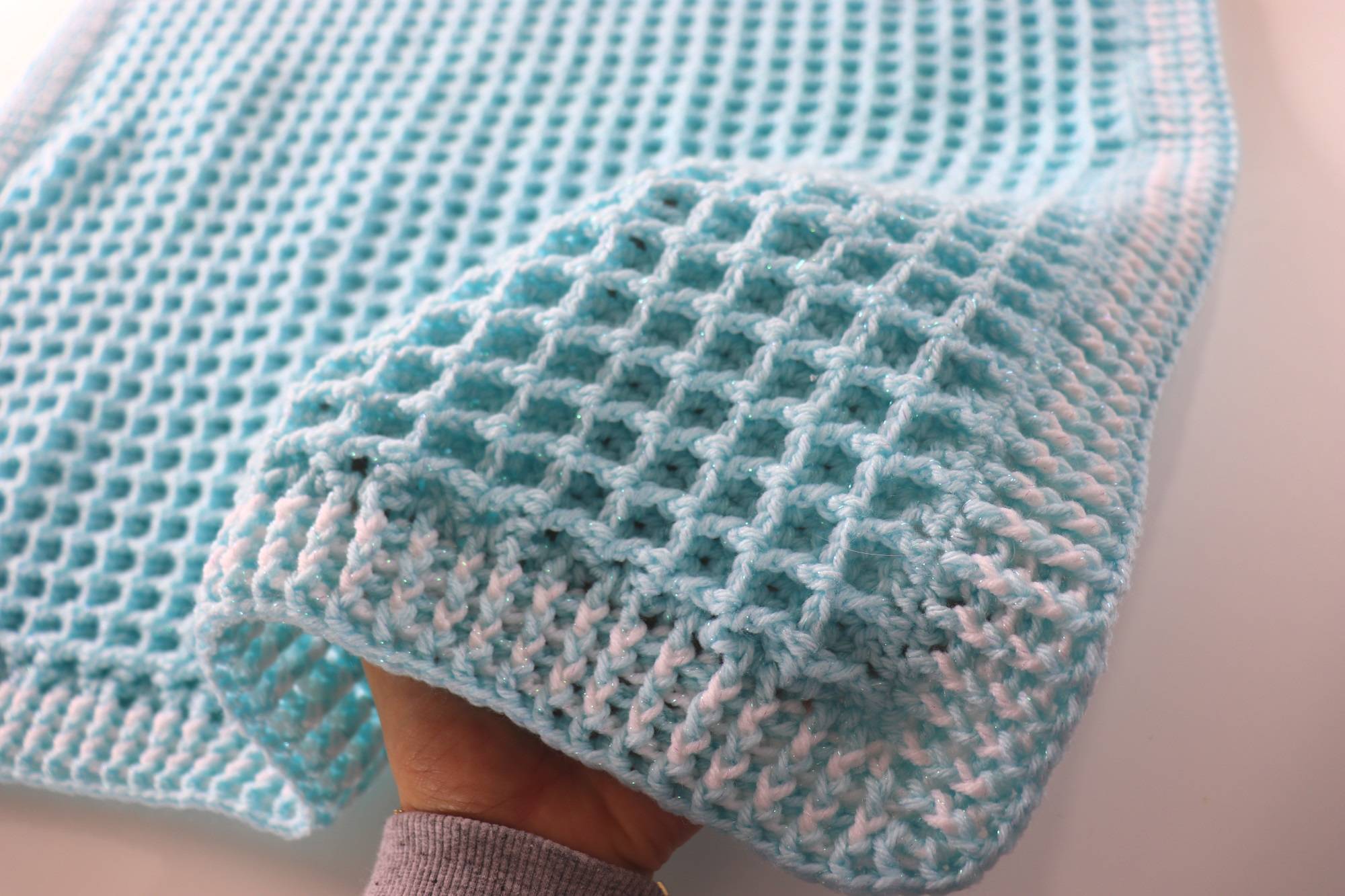 34 Waffle Stitch Crochet Baby Blanket Patterns Image