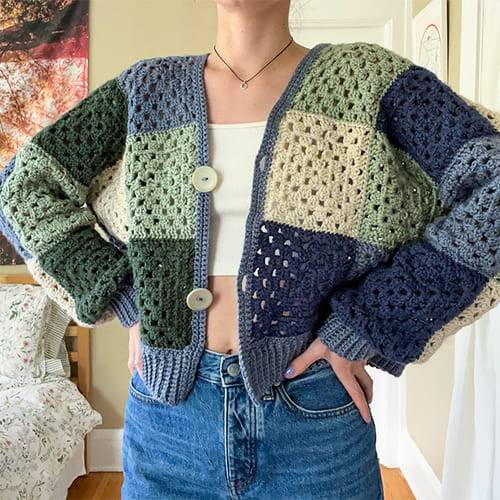 30 Crochet Granny Square Cardigan Patterns Image