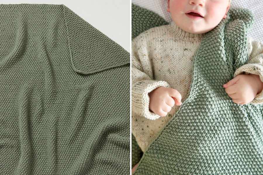 33 DIY Hand Knit Baby Blankets Image