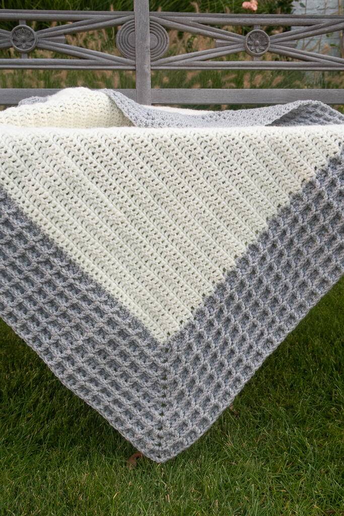 34 Waffle Stitch Crochet Baby Blanket Patterns Image
