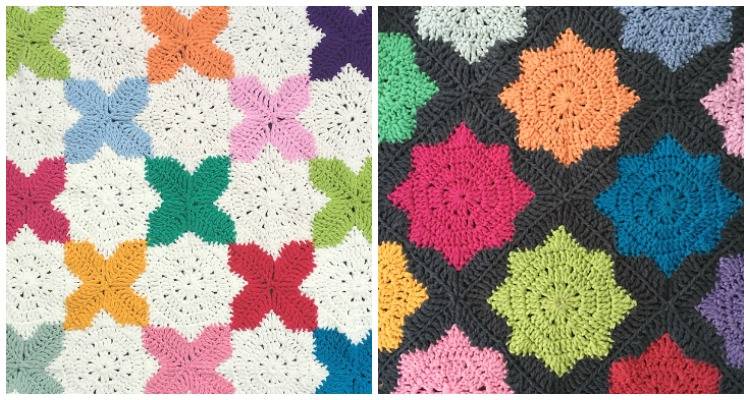 30 Crochet Granny Square Star Patterns Image