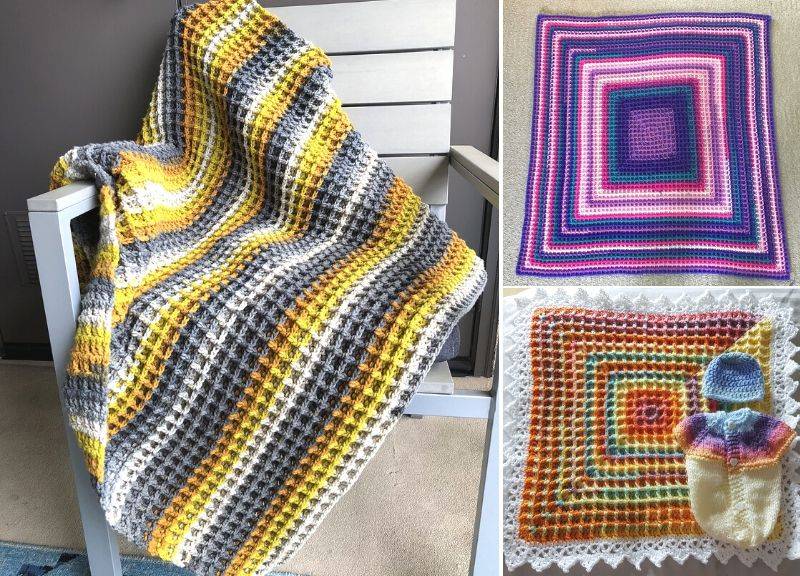 34 Waffle Stitch Crochet Baby Blanket Patterns Image