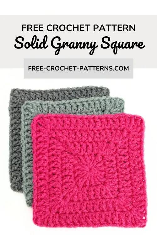 32 Solid Granny Square Crochet Patterns Image