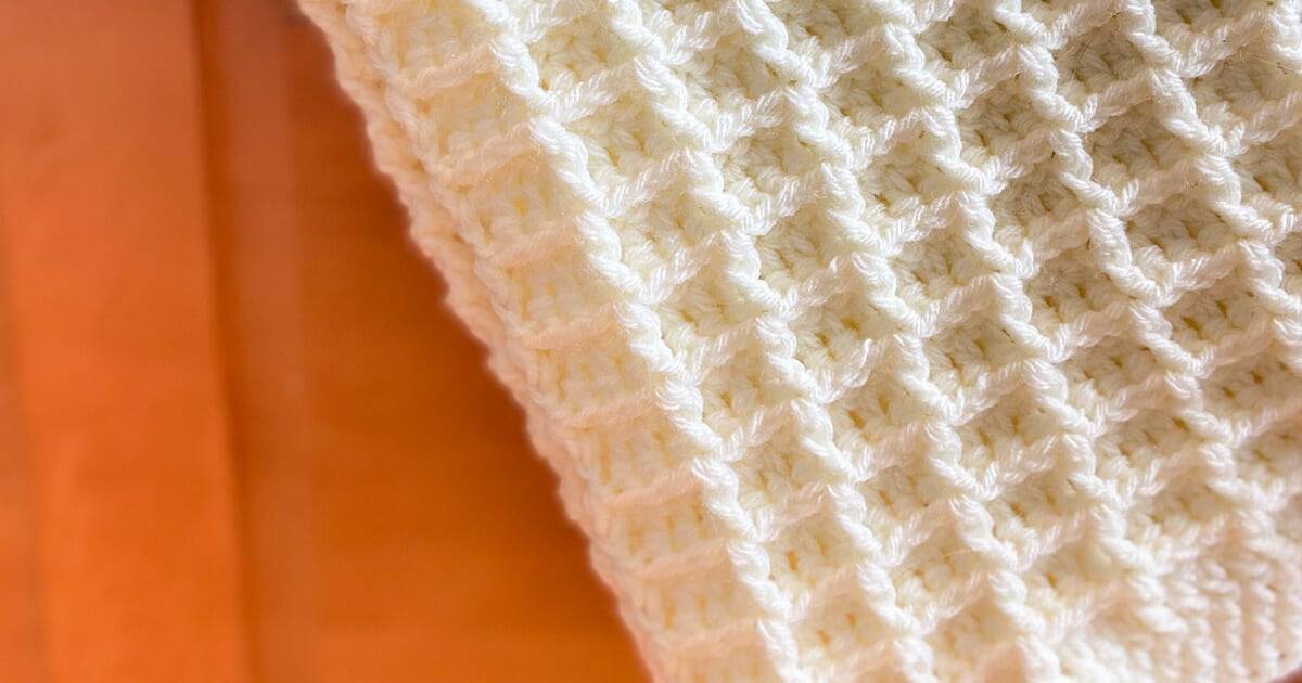 34 Waffle Stitch Crochet Baby Blanket Patterns Image