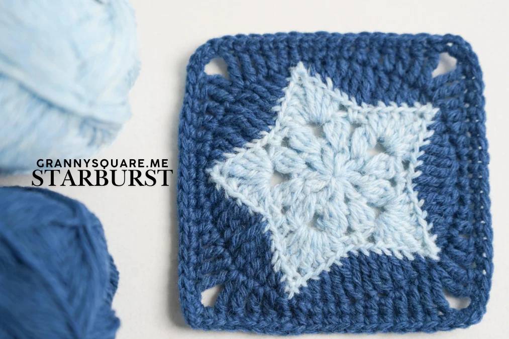 30 Crochet Granny Square Star Patterns Image